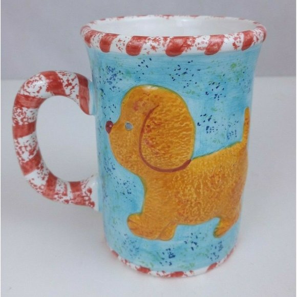 Vintage 2000 Lotus 3D Farm Animals Coffee Cup Mup Puppy Sheep - Picture 1 of 6